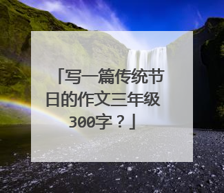 写一篇传统节日的作文三年级300字？