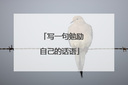 写一句勉励自己的话语