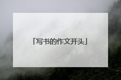 写书的作文开头