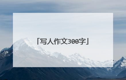 写人作文300字