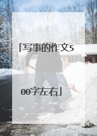 写事的作文500字左右