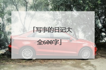 写事的日记大全600字