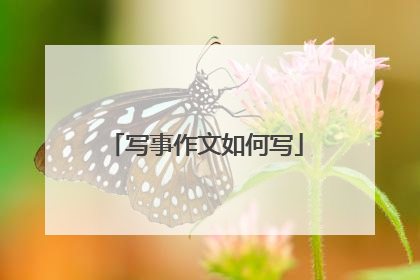 写事作文如何写