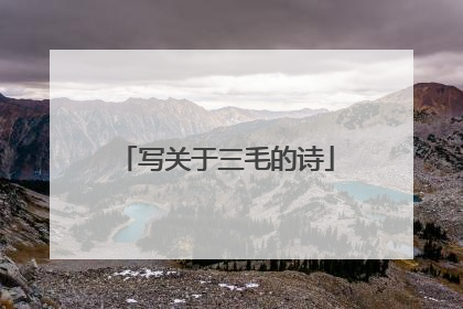 写关于三毛的诗