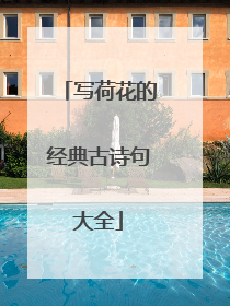 写荷花的经典古诗句大全