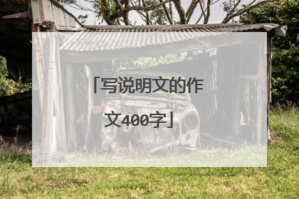 写说明文的作文400字