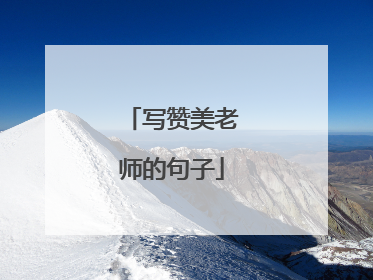 写赞美老师的句子