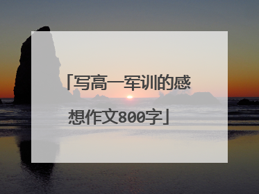 写高一军训的感想作文800字