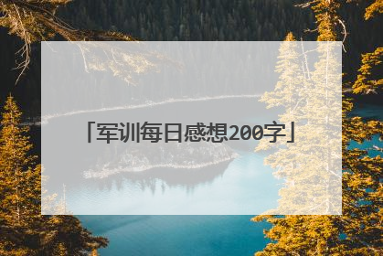 军训每日感想200字