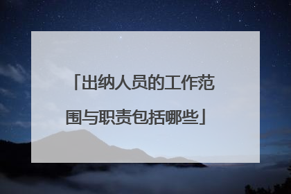 出纳人员的工作范围与职责包括哪些