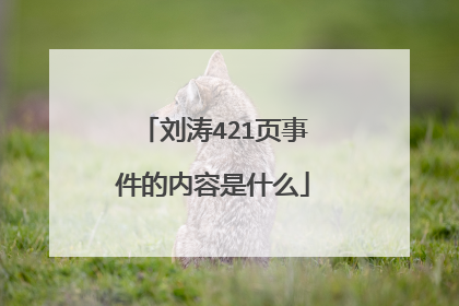 刘涛421页事件的内容是什么