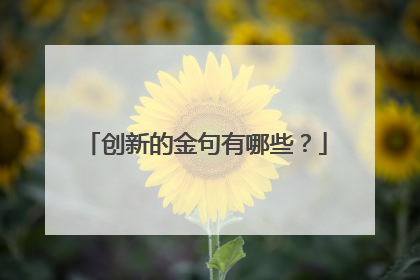 创新的金句有哪些？