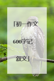 初一作文600字记叙文