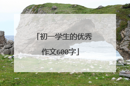 初一学生的优秀作文600字