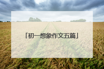 初一想象作文五篇