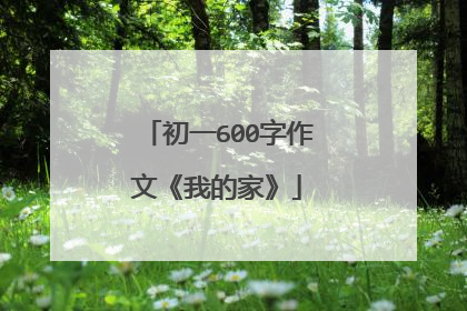 初一600字作文《我的家》