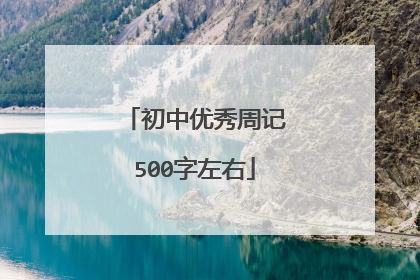 初中优秀周记500字左右