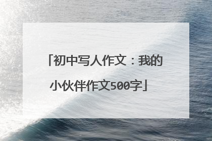 初中写人作文:我的小伙伴作文500字