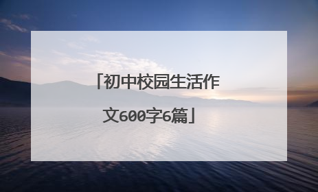 初中校园生活作文600字6篇