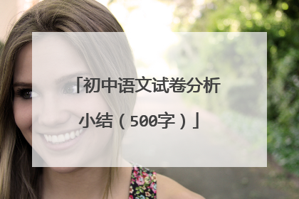 初中语文试卷分析小结(500字)