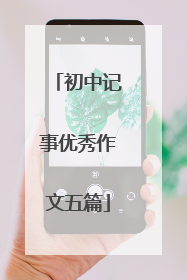 初中记事优秀作文五篇