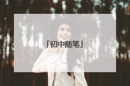 初中随笔