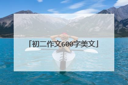 初二作文600字美文