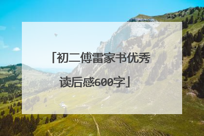 初二傅雷家书优秀读后感600字