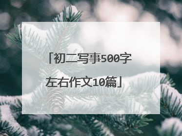 初二写事500字左右作文10篇