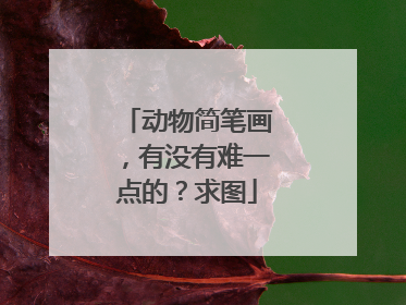 动物简笔画,有没有难一点的?求图