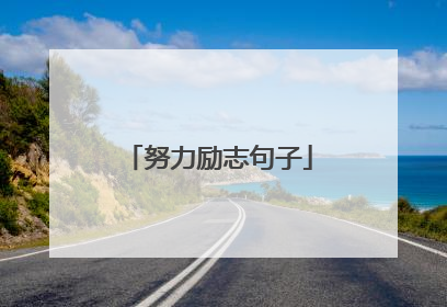 努力励志句子