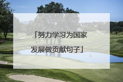努力学习为国家发展做贡献句子