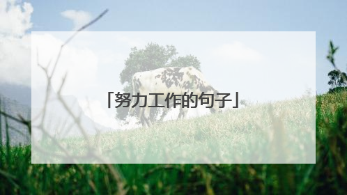 努力工作的句子