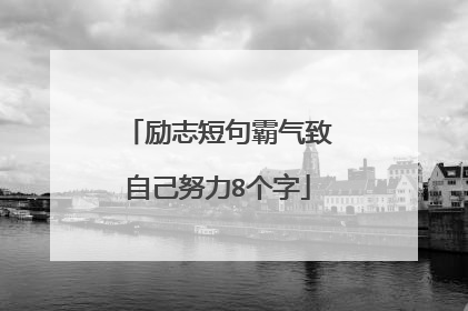 励志短句霸气致自己努力8个字