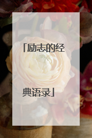 励志的经典语录