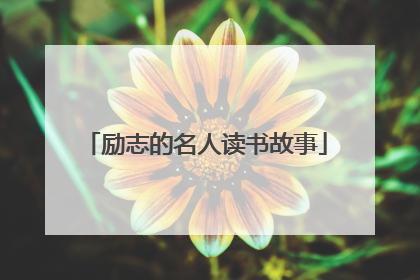 励志的名人读书故事