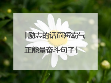 励志的话简短霸气正能量奋斗句子