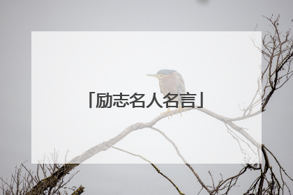 励志名人名言