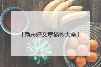 励志好文章摘抄大全