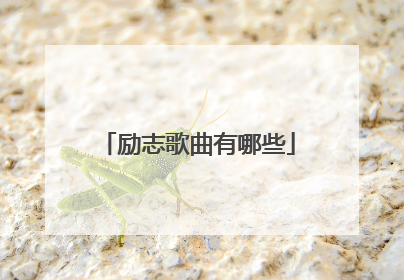 励志歌曲有哪些