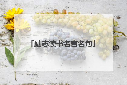 励志读书名言名句