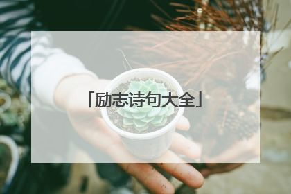 励志诗句大全