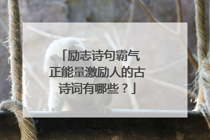 励志诗句霸气 正能量激励人的古诗词有哪些？