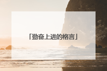 勤奋上进的格言