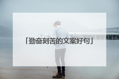 勤奋刻苦的文案好句