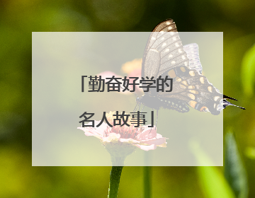 勤奋好学的名人故事