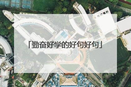 勤奋好学的好句好句