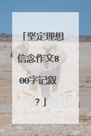 坚定理想信念作文800字记叙？