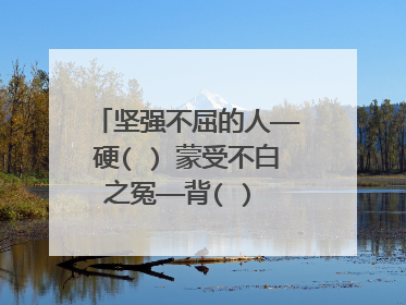 坚强不屈的人——硬( ) 蒙受不白之冤——背( ) 打击别人的热情——泼( ) 粗心大意的人——马( )