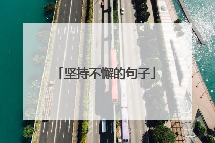 坚持不懈的句子